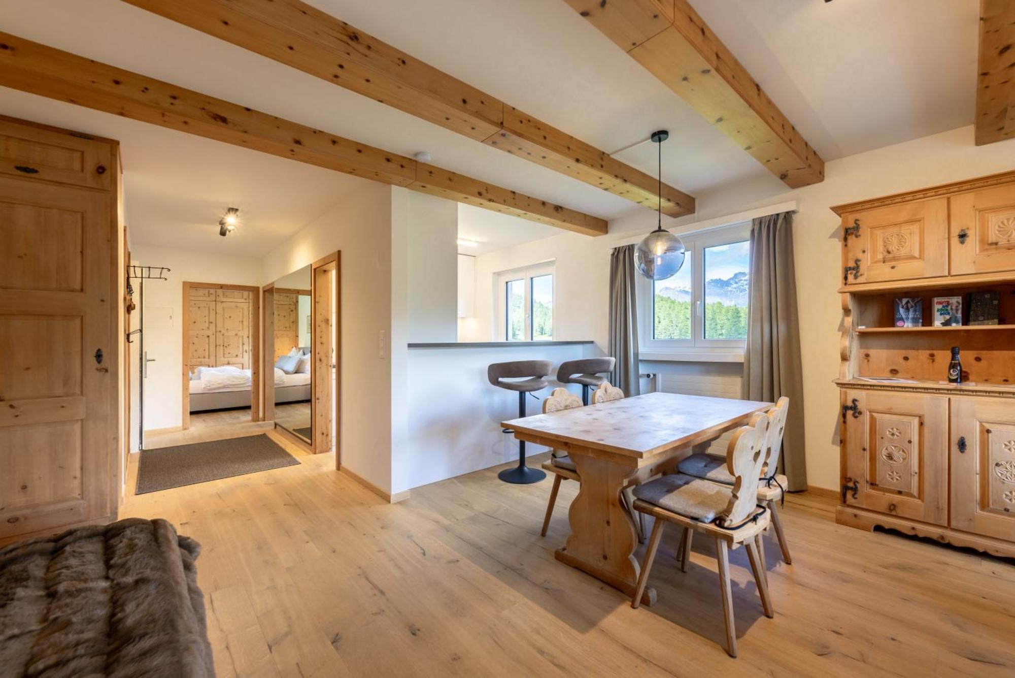 Cosy Apartment Facing Piz Rosatsch Svatý Mořic Exteriér fotografie